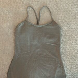 Lululemon Power Y tank in gray and white stripe size 6